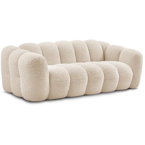 Bobochic Paris Bež sedežna garnitura iz tkanine boucl&amp;eacute; 232 cm Hippolyte &amp;ndash; Slike