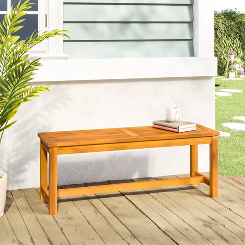 VidaXL Vrtna klupa 110 x 35 x 45 cm od masivnog bagremovog drva Slike