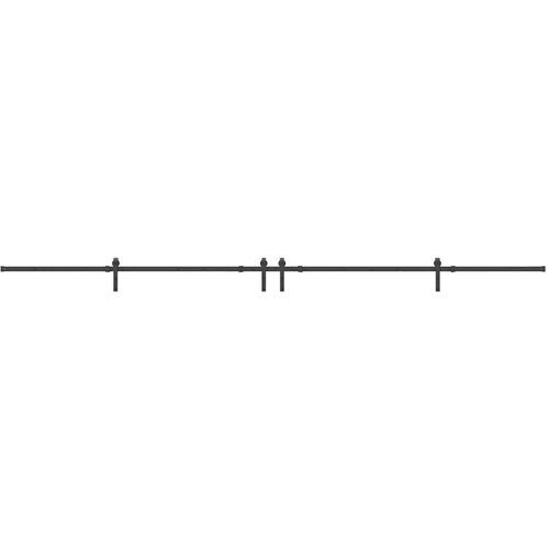 VidaXL Pribor za klizna vrata 213,5 cm čelični crni Slike
