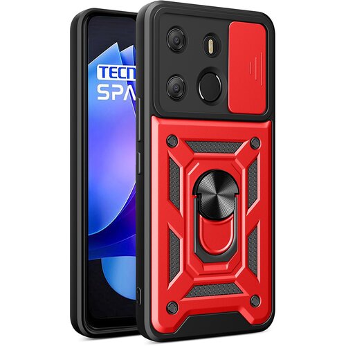 INORCO Za Tecno Spark Go 2023 4G/Pop 7 Pro 4G drsna leča, za&amp;scaron;čitni pokrov, odporen na udarce, stojalo za PC+TPU telefonska torbica, (22035101) Slike