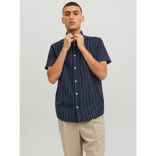 Jack & Jones Srajca Tulum 12234699 Mornarsko modra Relaxed Fit