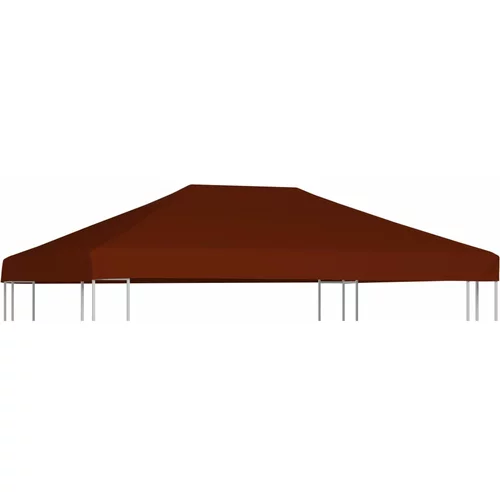 vidaXL Streha za paviljon 310 g/m² 3x4 m terakota