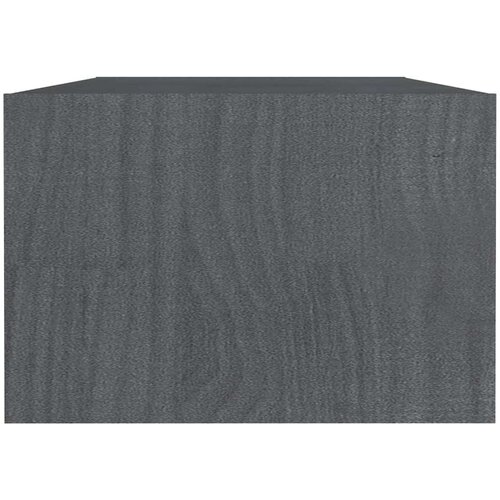 vidaXL Klubska mizica siva 110x50x34 cm trdna borovina Cene