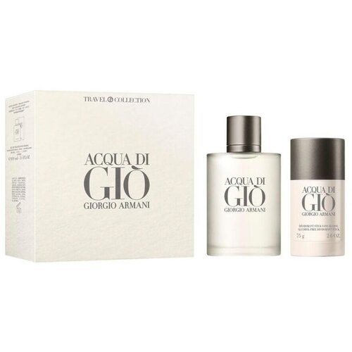 Giorgio Armani Acqua di Gi&amp;ograve; Pour Homme EDT Refillable 100 ml + DST 75 g Slike