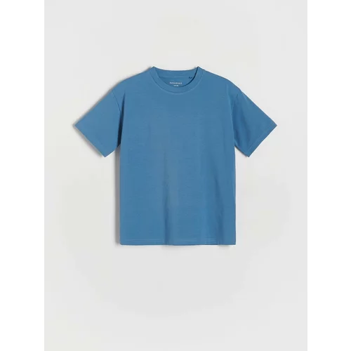 Reserved oversize bombažna majica - modra