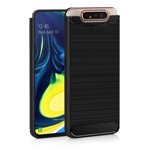  Gumijasti / gel etui Carbon za Samsung Galaxy A80 - črni Cene