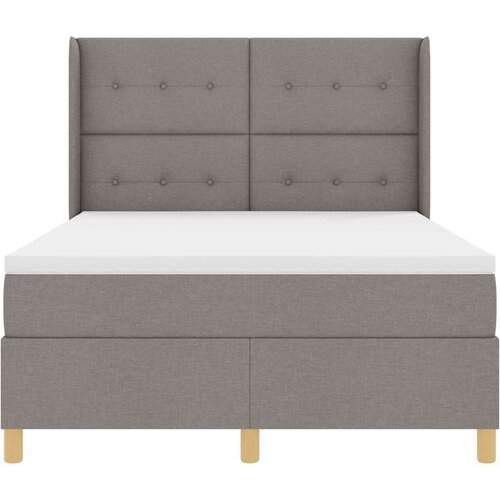 Box spring krevet Sivo-smeđa 140 x 190 cm tkanina Slike