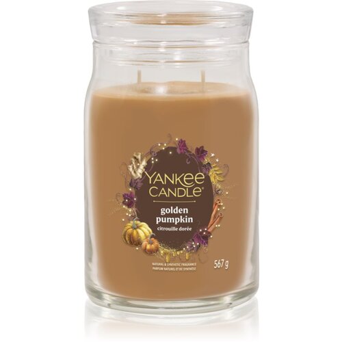 Yankee Candle Golden Pumpkin di&amp;scaron;eča sveča Signature 567 g Slike