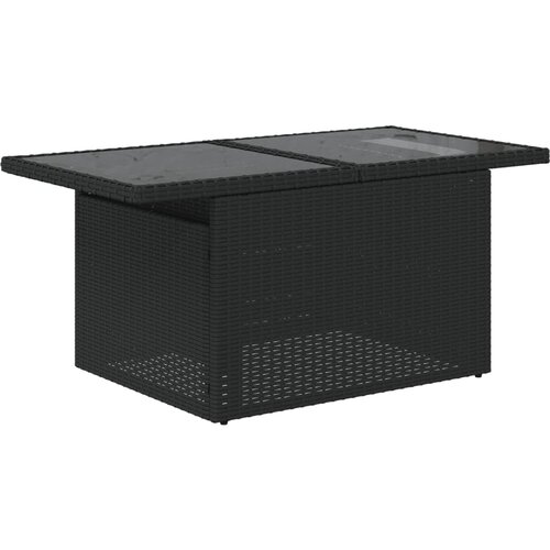  8-dijelni set vrtnih sofa od poliratana s jastucima crni Crna 100 x 55 x 73 cm Slike