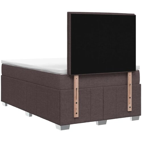  Boxspring krevet s madracem Tamno smeđa 120 x 190 cm Tkanina - Tamno smeđa 120 x 190 cm Dizajn linija Slike