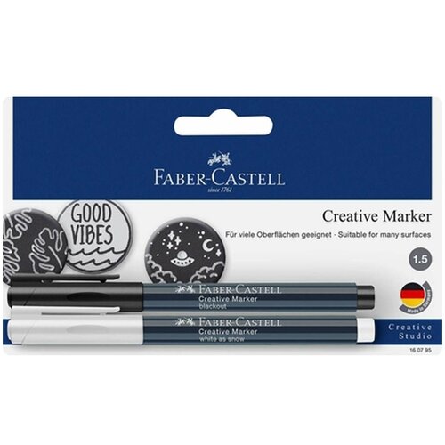 Faber-Castell Faber Castell kreativni markeri bijeli/crni (Markeri s tintom) Slike