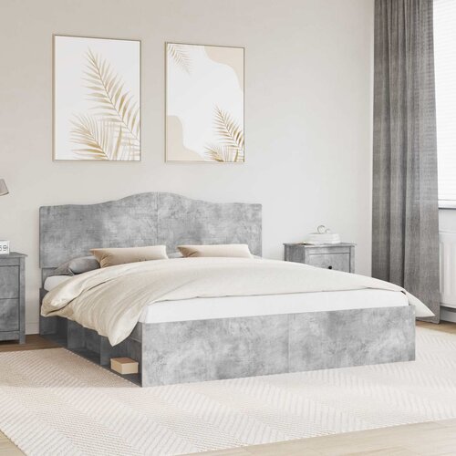  Krevetna konstrukcija Beton 180 x 200 cm Čvrsto borovo drvo Cijene