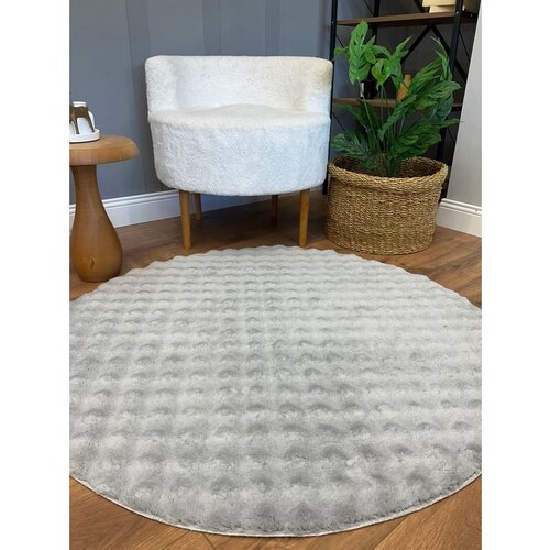 Conceptum Hypnose puffy bubble yuvarlak - grey grey carpet (200 x 200) Slike