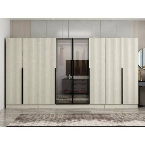 Hanah home ormar sa reflektujućim staklom Nisa 20624, 360 cm, pe&amp;scaron;čar Slike