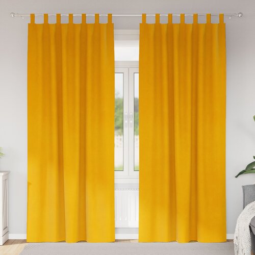 vidaXL Zavjese Boja senfa Poliester 140 x 245 cm Dekorativni Umetci Cijene