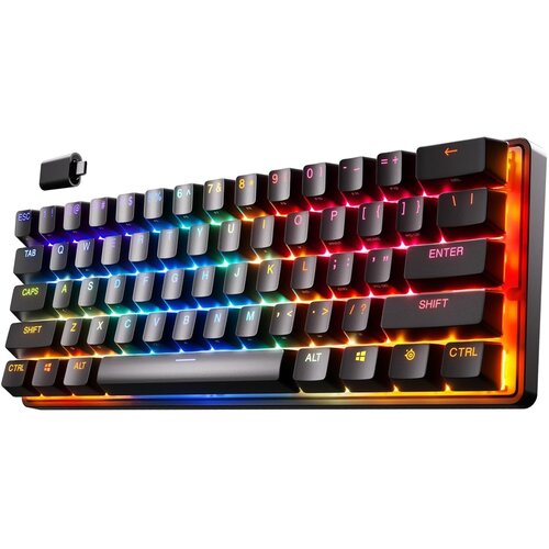 Steel Series Apex Pro Mini brezžična mehanska igralna tipkovnica črne barve z UK postavitvijo QWERTY Cene
