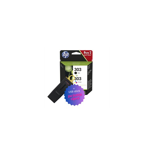HP Komplet tinta 3YM92AE (nr.303 BK + nr.303 CMY), original + USB stick po SUPER cijeni Cijene