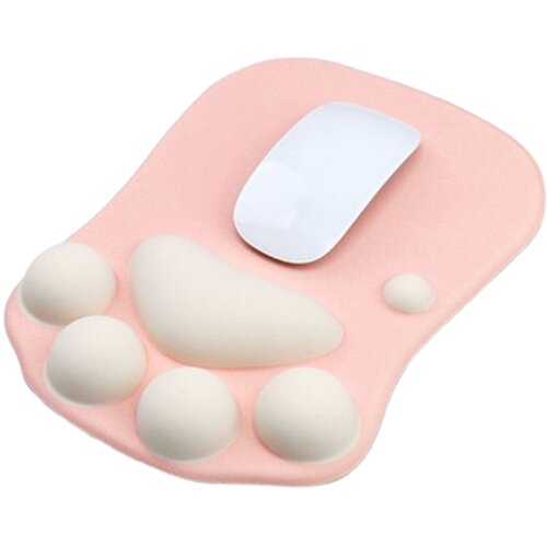 INF Podloga za mi&scaron;ko v obliki mačje &scaron;ape za udobno igranje iger in delo Pink, (21749204) Cene