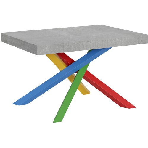 Itamoby   Volantis (90x140/244 cm) - siva, barva nog: pisana - raztegljiva jedilna miza, (20842971) Cene