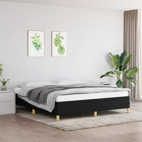 vidaXL Okvir za krevet s oprugama crni 160x200 cm od tkanine Cijene