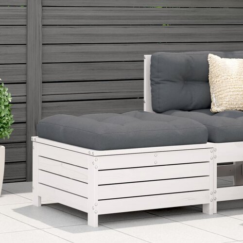  Vrtni tabure bijeli 62 x 63,5 x 32 cm od masivne borovine Cijene