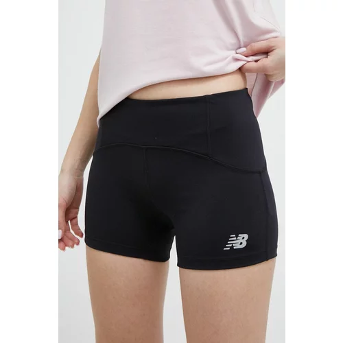 New Balance Kratke hlače za trčanje Accelerate Pacer boja: crna, glatki materijal, srednje visoki struk