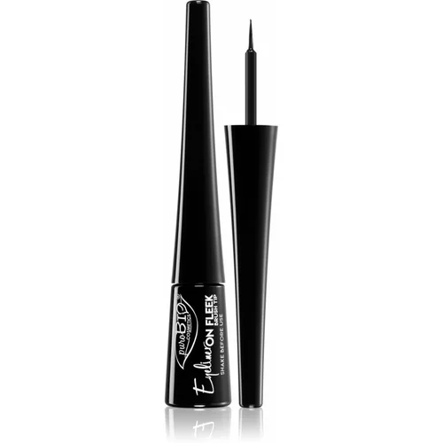 puroBIO cosmetics On Fleek Brush Tip tekući eyelineri s kistom 3 ml