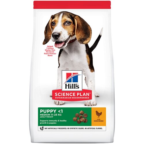 Hill&amp;rsquo;s Science Plan Puppy &amp;lt;1 Medium s piletinom - 14 kg Slike
