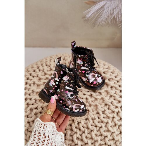FR1 Children's insulated boots with zipper unicorns black Tiptop Cijene