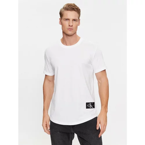 Calvin Klein Jeans Pamučna majica za muškarce, boja: smeđa, s aplikacijom, J30J323482