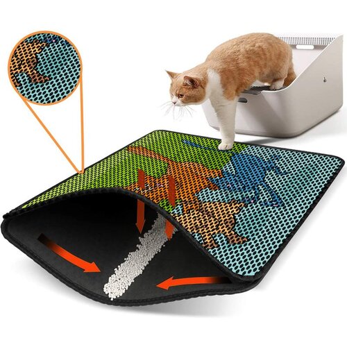 WALLXPERT Nrszn0232 multicolor cat litter mat Cene