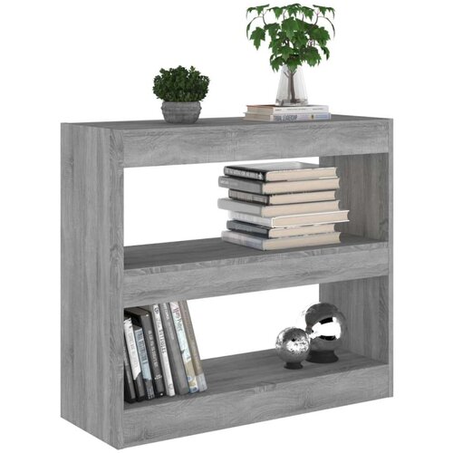 VidaXL Ormarić za knjige / pregrada boja sivog hrasta 80 x 30 x 72 cm Slike