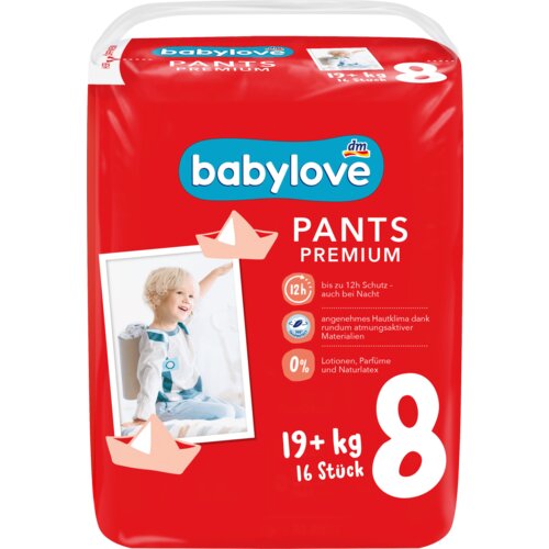 babylove PREMIUM pelene gaćice, veličina 8 (19+ kg) 16 kom Cene