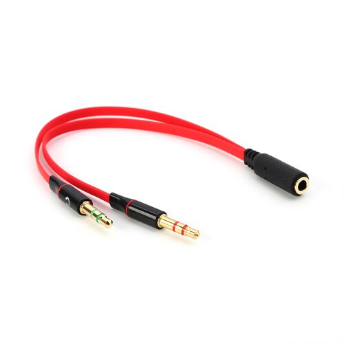  Kabl splitter 3.5mm za mikrofon i zvucnike crveni Cene