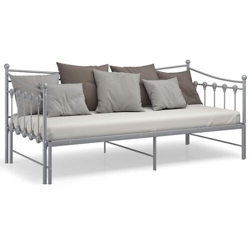  Okvir za krevet na razvlačenje sivi metalni 90 x 200 cm Slike