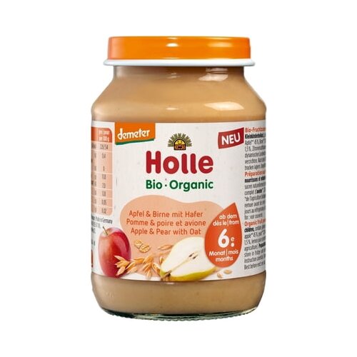 Holle Bio otroška hrana - jabolka in hruške z ovsenimi kosmiči Cene