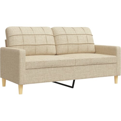  3-dijelni set sofa s ukrasnim jastucima krem od tkanine Slike