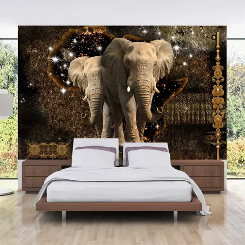  Samoljepljiva foto tapeta - Brown Elephants 294x210