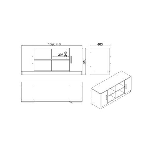  Hanah set za kućni ured bijeli Slike
