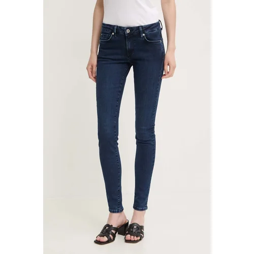 PepeJeans Traperice SKINNY JEANS LW za žene, boja: tamno plava, PL204583CU2