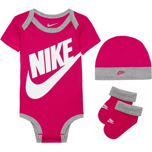 Nike Sportswear Komplet 'Futura' siva melange / tamno roza / bijela