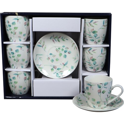 Sigma Set &amp;scaron;olja za kafu, porcelan, 160ml 6/1 Zeč./List) YK160-GHJ-8959 Slike
