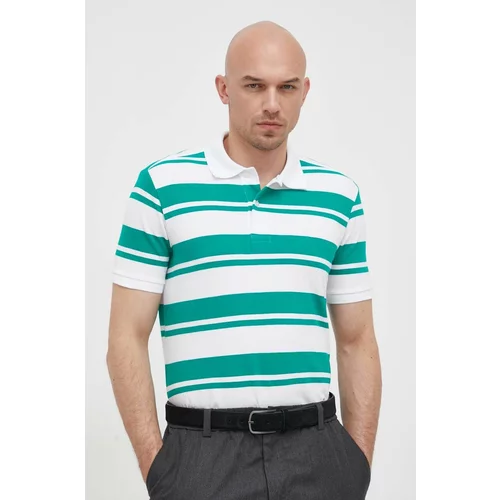 United Colors Of Benetton Pamučna polo majica boja: zelena, s uzorkom
