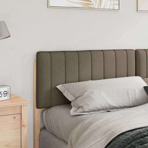  Tapecirani uzglavlje Smeđa i taupe 200 cm Čvrsto borovo drvo Slike