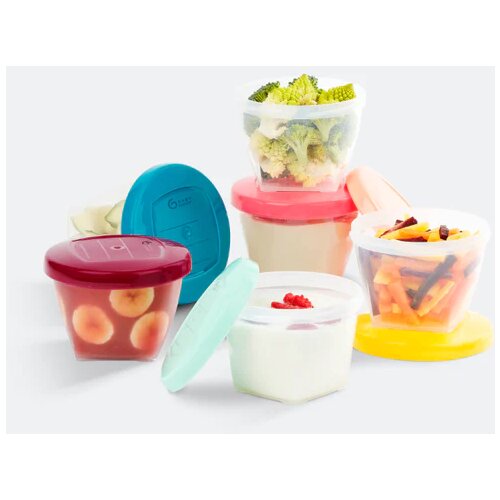 Babymoov Posude za čuvanje hrane za bebe Babybols, 6 komada, 250ml Slike