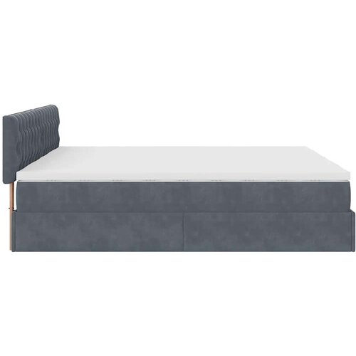 VidaXL Okvir kreveta s madracima tamnosivi 160x200cm bar&amp;scaron;unasti Slike