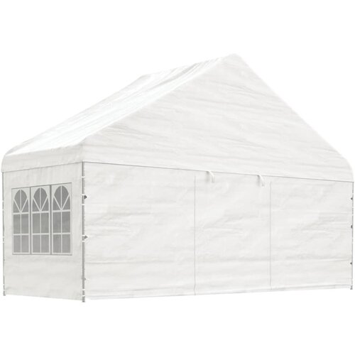 vidaXL Paviljon s streho bel 5,88x2,23x3,75 m polietilen Cene