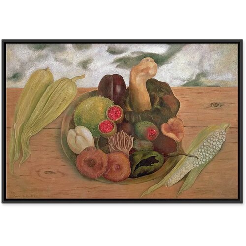  Slika - Frida Kahlo &amp;ndash; The Fruits of the Earth 120x80 U crnom drvenom okviru Slike