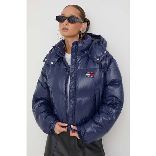 Tommy Jeans Pernata jakna za žene, boja: tamno plava, za zimu Slike