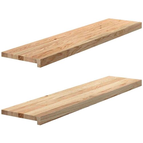 VidaXL Prozorske klupice 2 kom 110x25x2 cm netretirane masivne hrast Slike